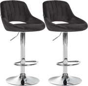Set di 2 sgabelli da bar Milet velluto C 6