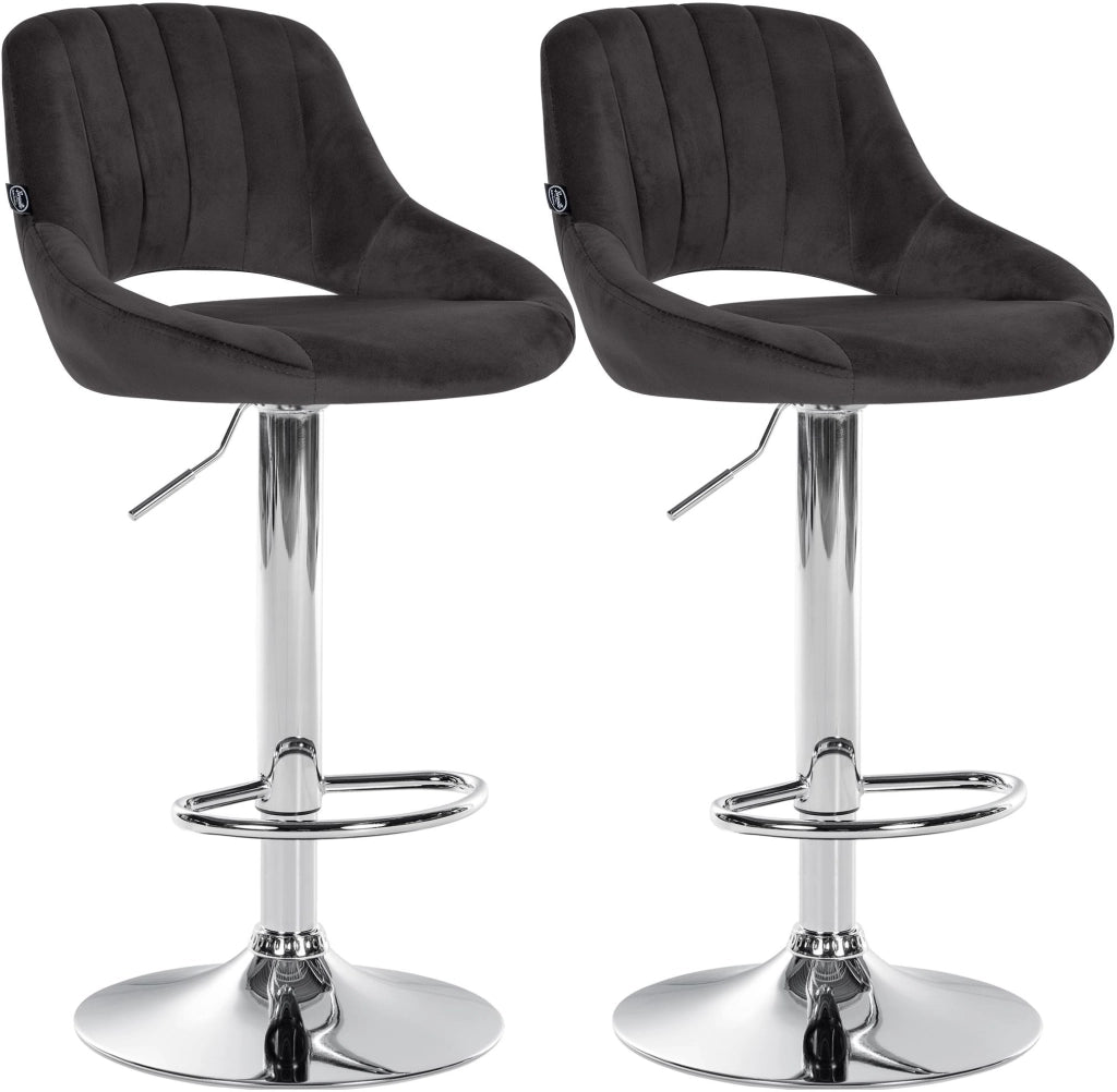 Set di 2 sgabelli da bar Milet velluto C 6