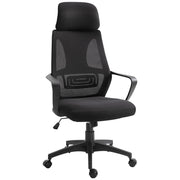 Sedia da Ufficio con Braccioli Poggiatesta Funzione Basculante Nero ¨C Xylo ¨C 64x55x116-126 cm