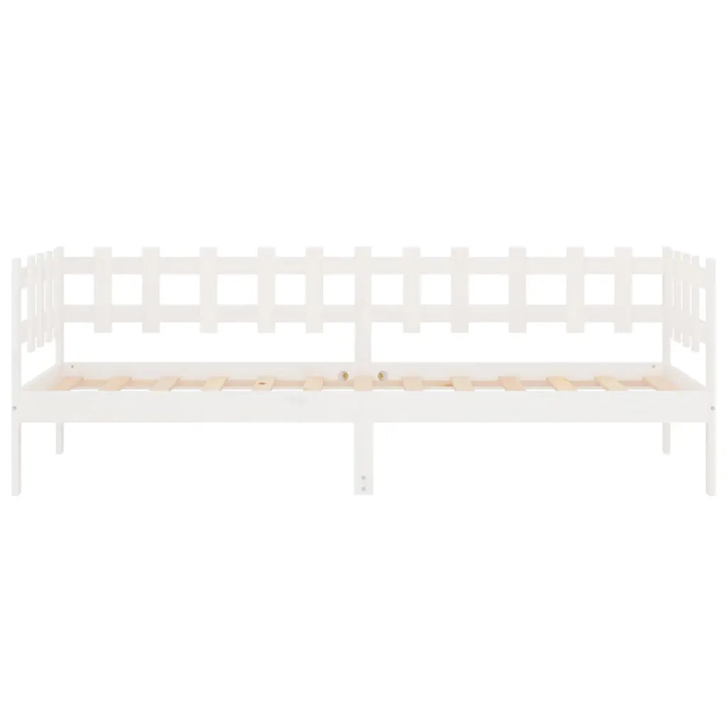 Dormeuse senza Materasso Bianca 80x200 cm Legno Massello Pino 820752