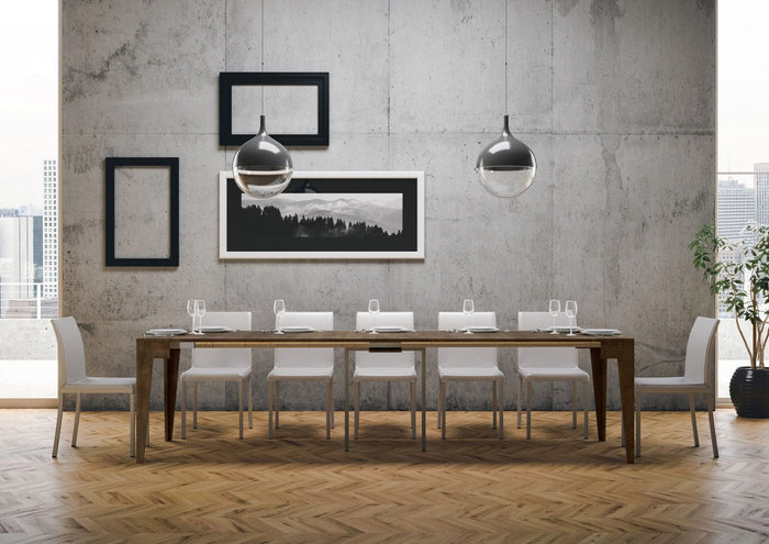 Consolle Allungabile 90-302x42x77 cm in Nobilitato Marrone