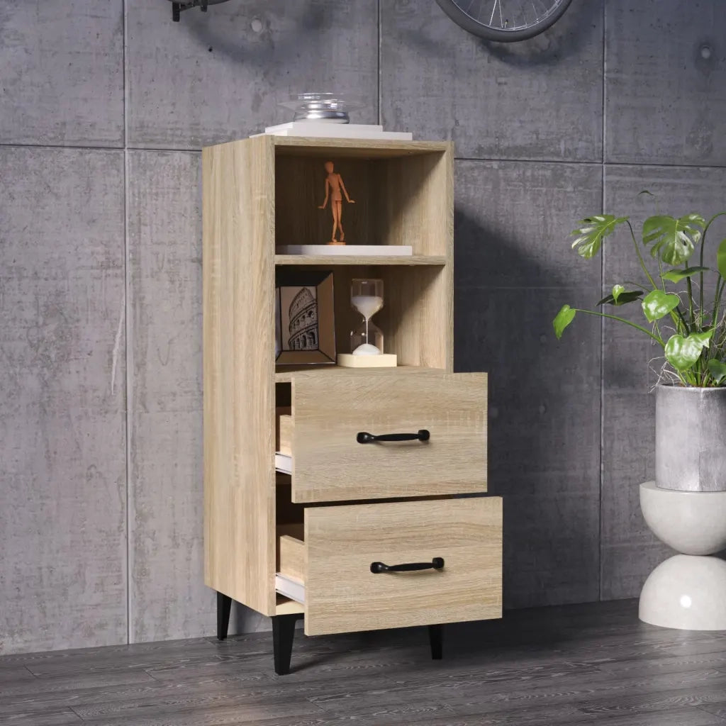 Credenza Rovere Sonoma 34,5x34x90 cm in Legno Multistrato cod mxl 19585