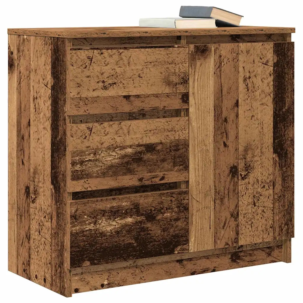 Credenza con Cassetto Legno Antico 71x35x65 cm in Truciolato