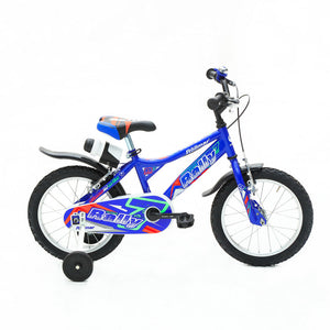 Bicicletta per Bambino 14” 2 Freni Bimbo Rally Blu o Rosso