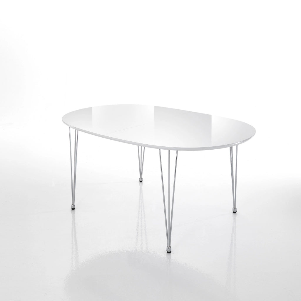 Tavolo allungabile effetto legno bianco cm. H.75xP.105xL.170 (chiuso)
