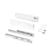 Cassetto esterno Protone 30kg, guide di estrazione totale con una chiusura soft, altezza 93mm, profondità 450mm, Acciaio