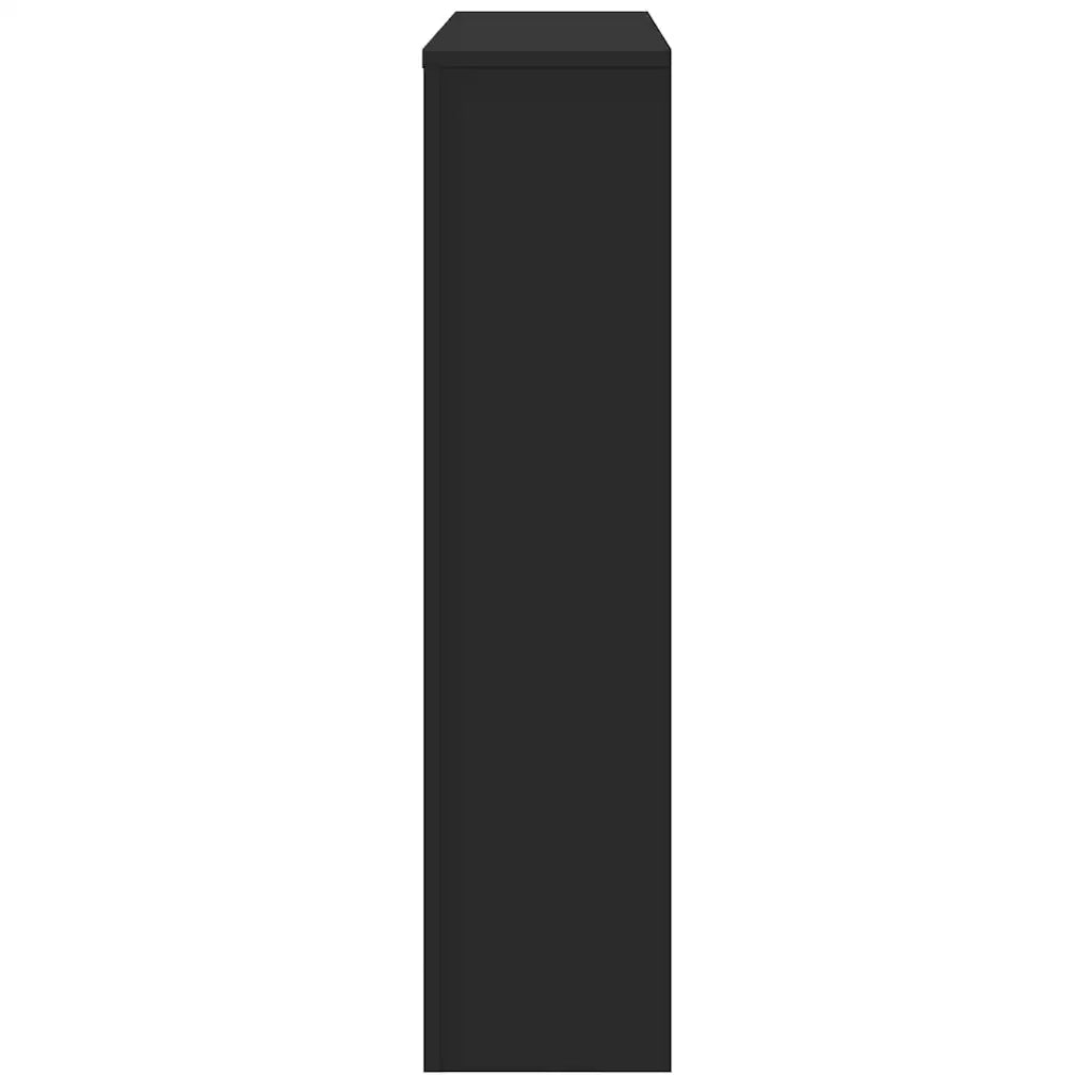Copertura Termosifone Nera 175x20x82 cm in Legno Multistrato 852709