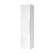 Colonna bagno sospesa H 138 cm bianco opaco cannettato con ripiani Rigo