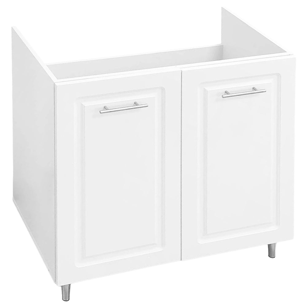 Mobile Sottolavello Cucina Componibile Mobiletto Legno Boiserie Bianco 2 Ante
