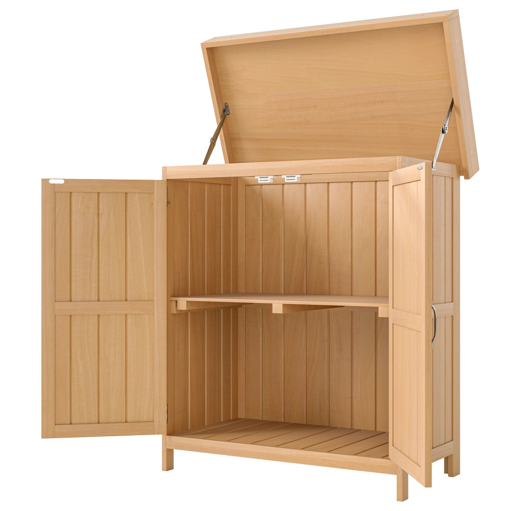 Armadio da Giardino ¨C zephmum ¨C Legno Massello di Pino 74x43x88 cm