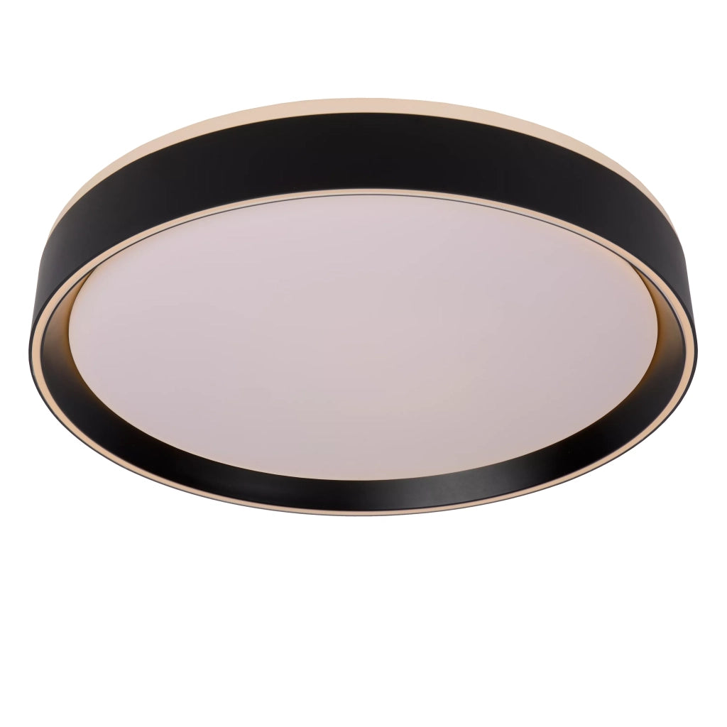 Plafoniera LED Lucide Nuria 40 cm nera 24W dimmer