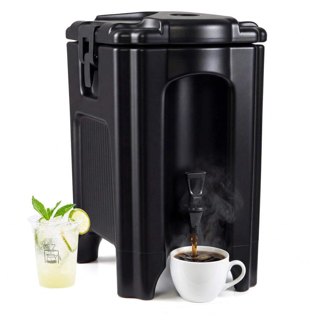 Distributore di bevande da 16.5 l per distribuzione bevande calde/fredde con rubinetto e maniglia, Secchio isolato per t¨¨ caff¨¨ e acqua