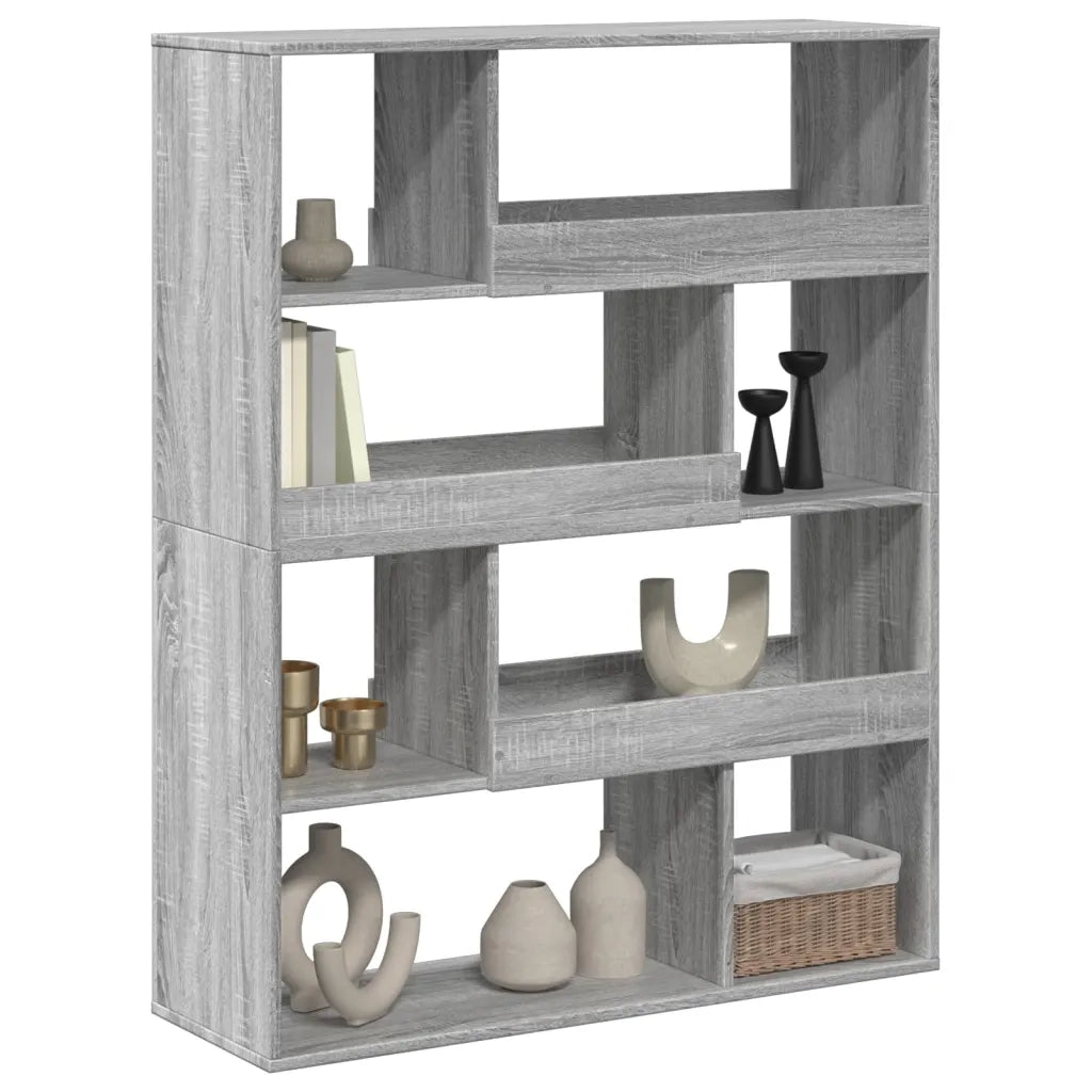 Libreria Grigio Sonoma 100x33x125,5 cm in Legno Multistrato 3309335