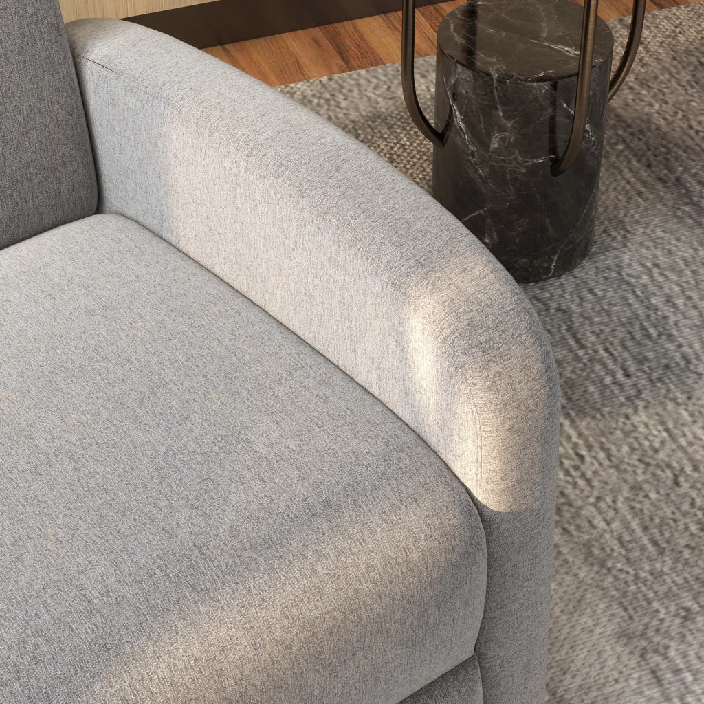 Poltrona Relax 160° in tessuto effetto lino, con poggiapiedi, portata fino a 120 kg, design moderno per soggiorno, ufficio e studio