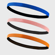 Banda per capelli antiscivolo 3 in 1, bande per capelli elastiche, bande per capelli per donne, bande per capelli antiscivolo per donne e uomini, per esercizi, yoga, calcio, jogging - Blu Rosa Arancione