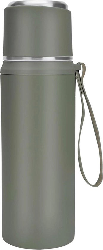 Bottiglia Isolante in Acciaio Inossidabile - 800ml/27oz - Insolato a Doppia Parete a Vuoto - Tappo di Coperchio per Bicchiere da Viaggio - Grigio - Senza BPA - Impermeabile