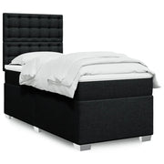 Giroletto a Molle con Materasso Nero 90x200 cm in Tessuto 3292687