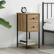 vidaXL Armadio da Notte rovere artigianale 32 x 42 x 70 cm