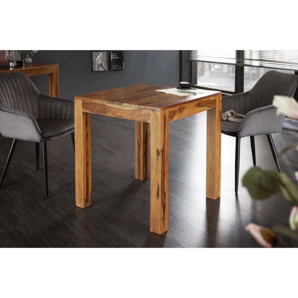 Tavolo da pranzo TAVINA 70 cm – Quadrato in legno massiccio di Sheesham verniciato