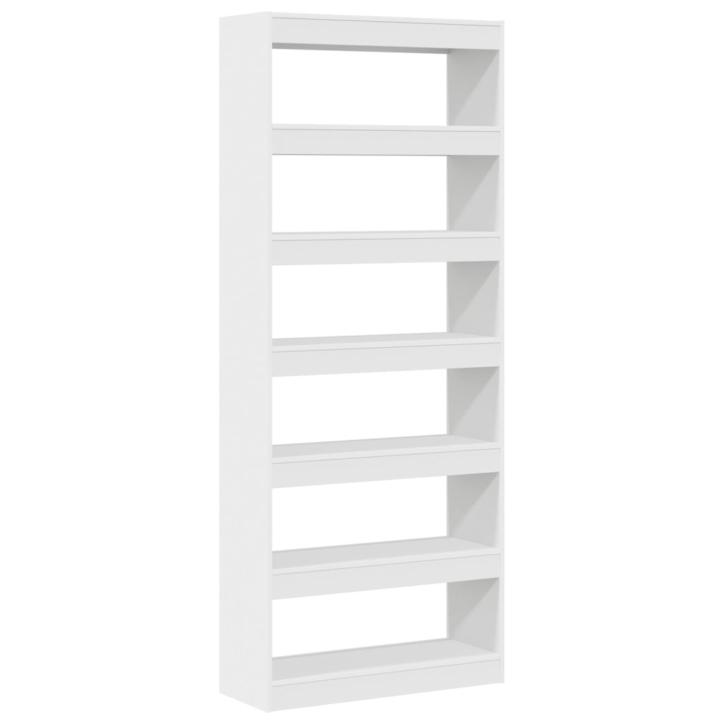 Libreria Bianca Bianca Legno ingegnerizzato 80 x 30 x 198 cm
