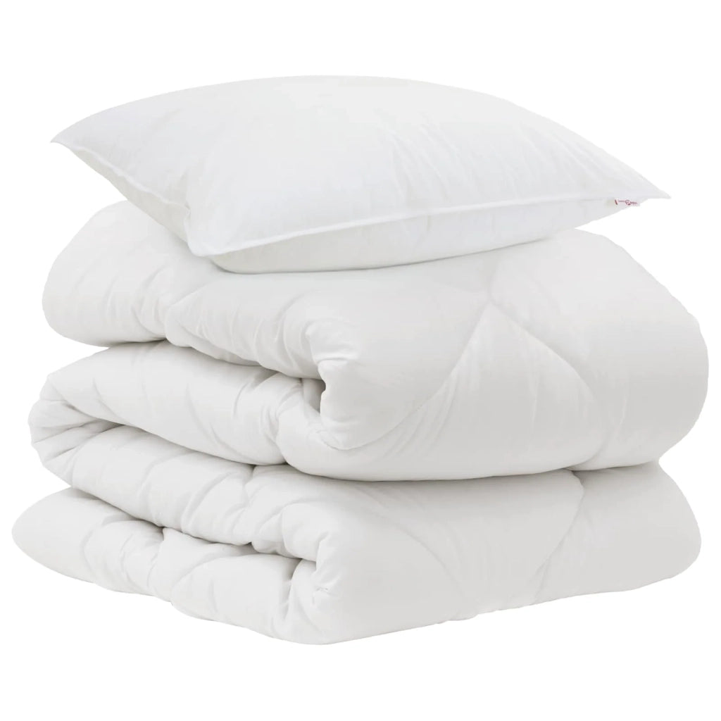 Piumone con cuscino 2 pcs Bianco Microfibra 3376668