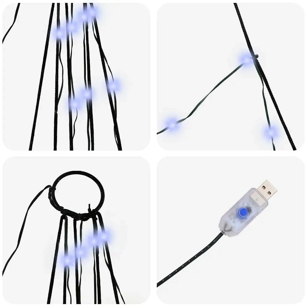 Albero di Natale LED con picchetti per il terreno-Luci decorative natalizie Blu 306 cm