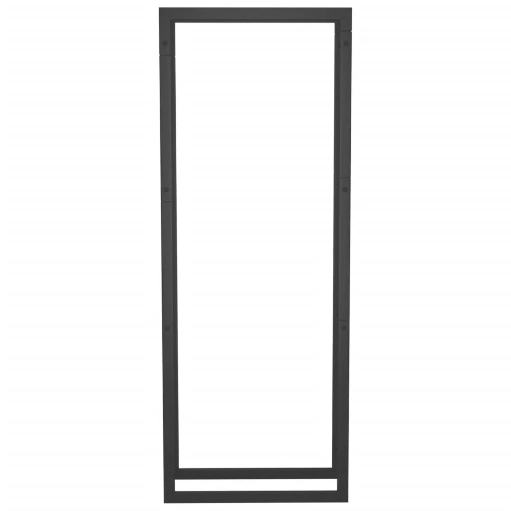 Portalegna finitura opaca 50 x 28 x 132 cm acciaio nero 02_0043748