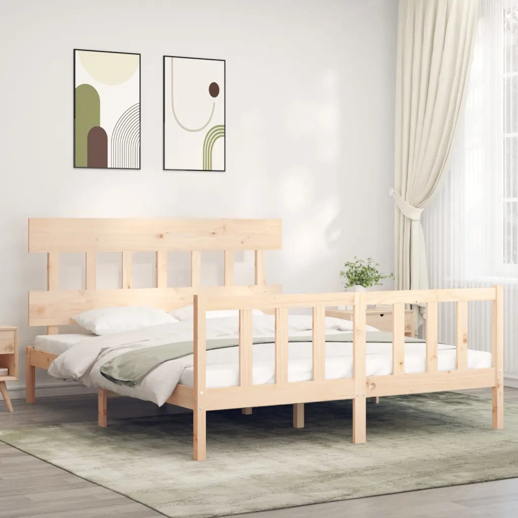 Giroletto senza Materasso 160x200 cm in Legno Massello di Pino 3193346