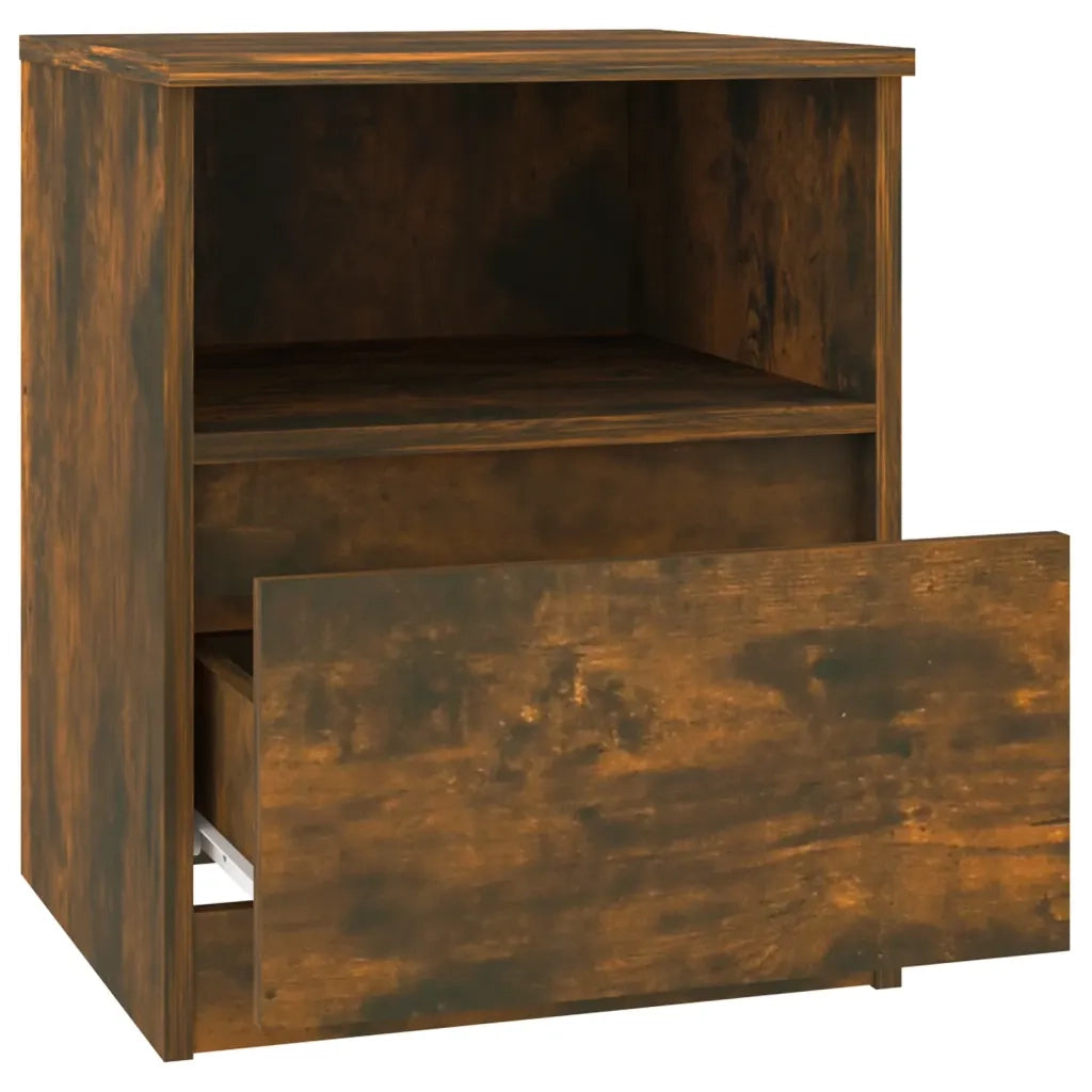 Comodino-Tavolino da notte Rovere Fumo 40x40x50 cm in Legno Multistrato 318371