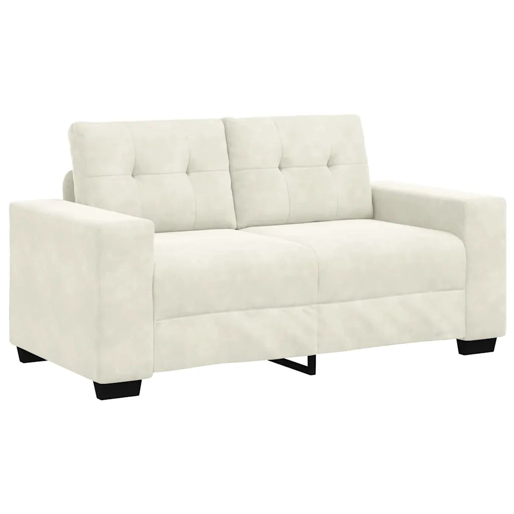 vidaXL Divano Divanetto Crema 120 cm in Velluto