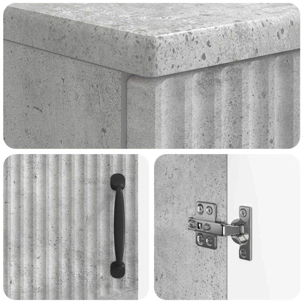 Armadio per Lavabo da Bagno HOORN Grigio Cemento 897228