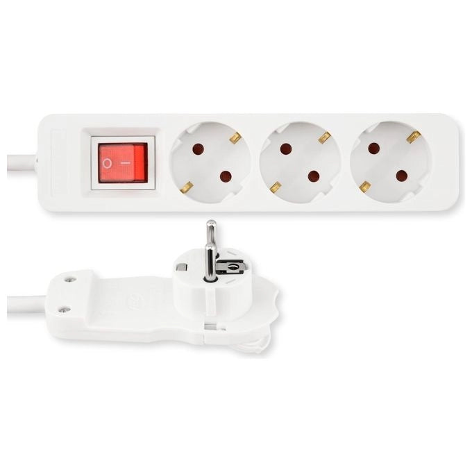 REV 0012326114 prolunghe e multiple 2 m 3 presa(e) AC Interno Bianco