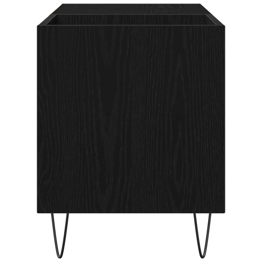 Mobile porta vinili Rovere Nero 85 x 38 x 48 cm 862897