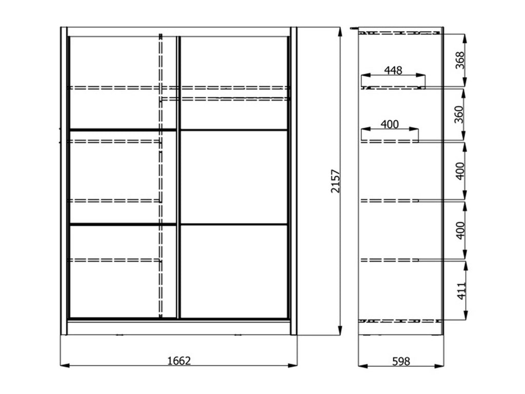 Armadio Camera da Letto Musso, Guardaroba Grande Appendiabiti, 166x215.5h cm Marrone Rovere Nodi