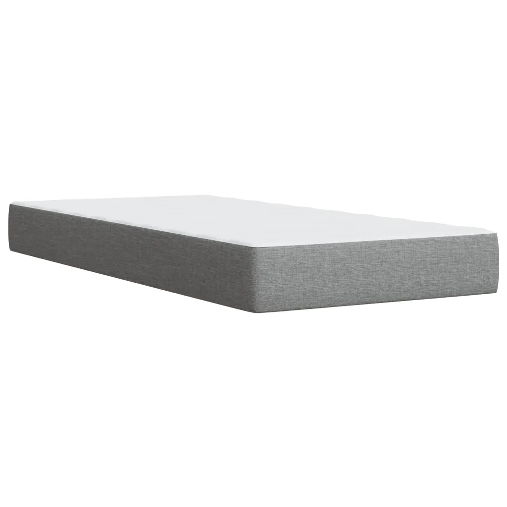 Giroletto a Molle con Materasso Grigio Chiaro100x200 cm Tessuto 3288092