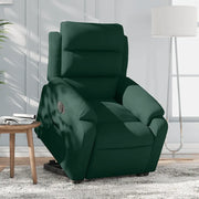 Poltrona Alzapersona Reclinabile Elettrica Verde Scuro Velluto 3205116