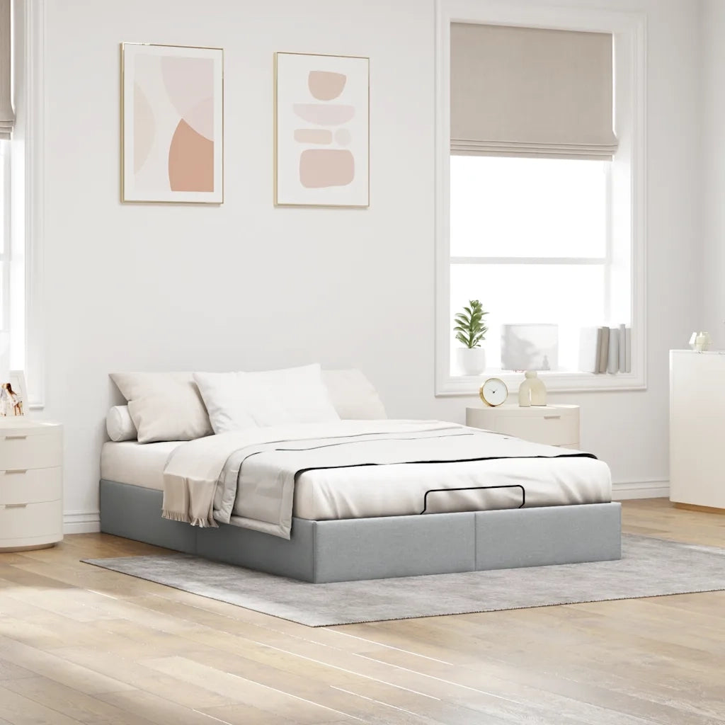 Letto matrimoniale | Letto per adulti | Struttura Letto Pouf senza Materasso 140x200 cm in Tessuto