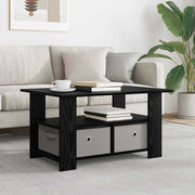 Tavolino da salotto con cassetto Rovere Nero 77 x 55 x 42 cm 8000413