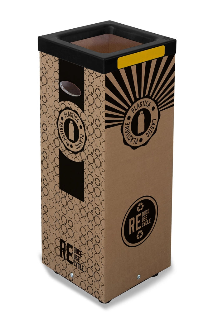 Contenitore per Rifiuti Plastica Cover Superiore in Plastica 29,4x29,4x73,4 cm in Cartone