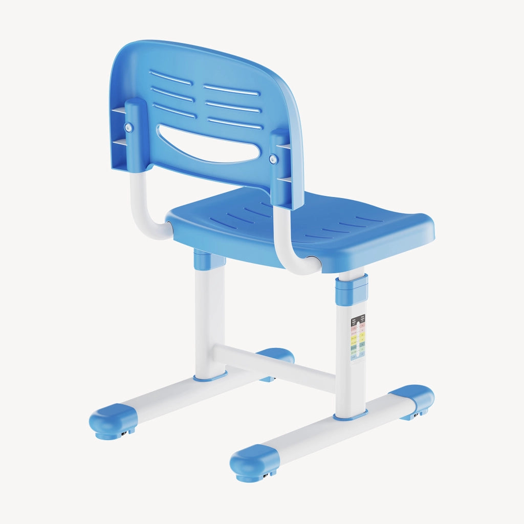 Sedia per Cameretta Sauda ad Altezza Regolabile 75 x 36 x 46 cm - Azzurro / Bianco [en.casa]