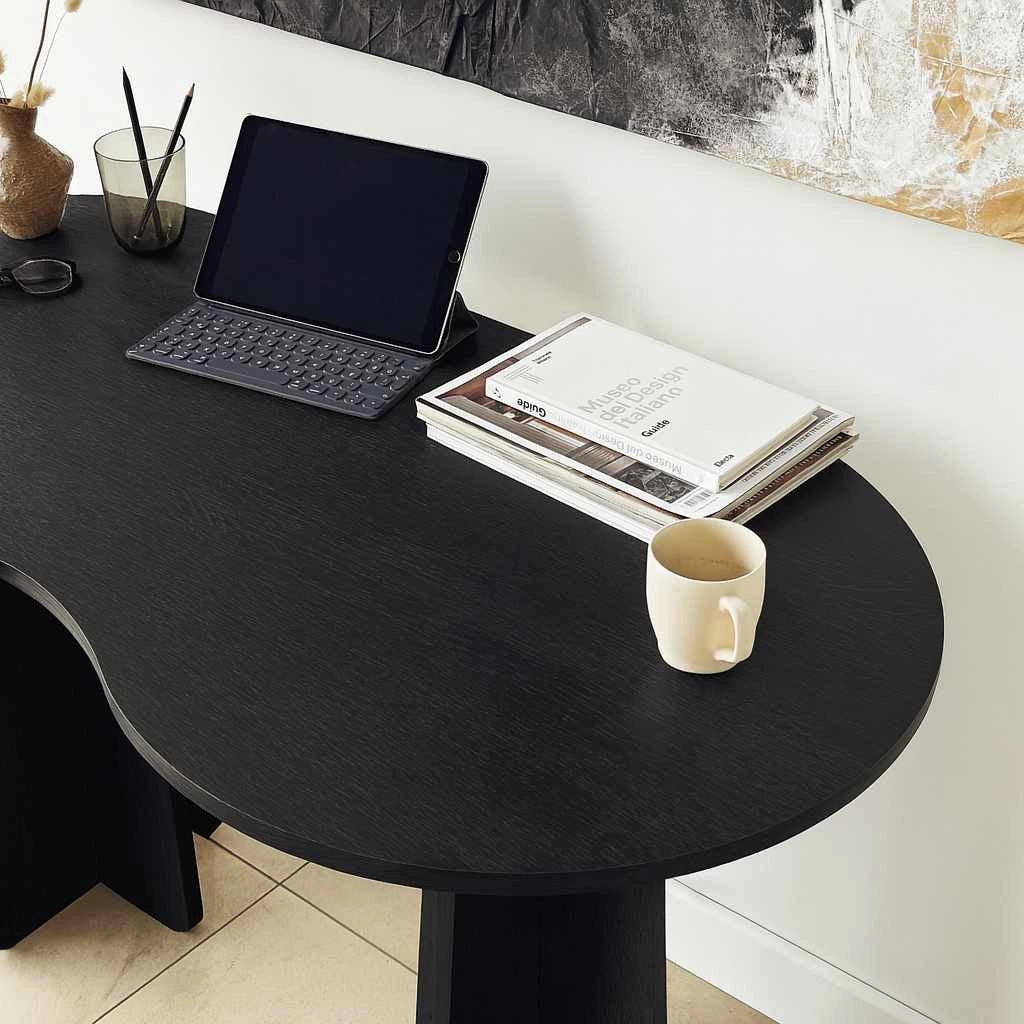 Scrivania in legno "infinita" 120 x 60 x 75 cm - Nero