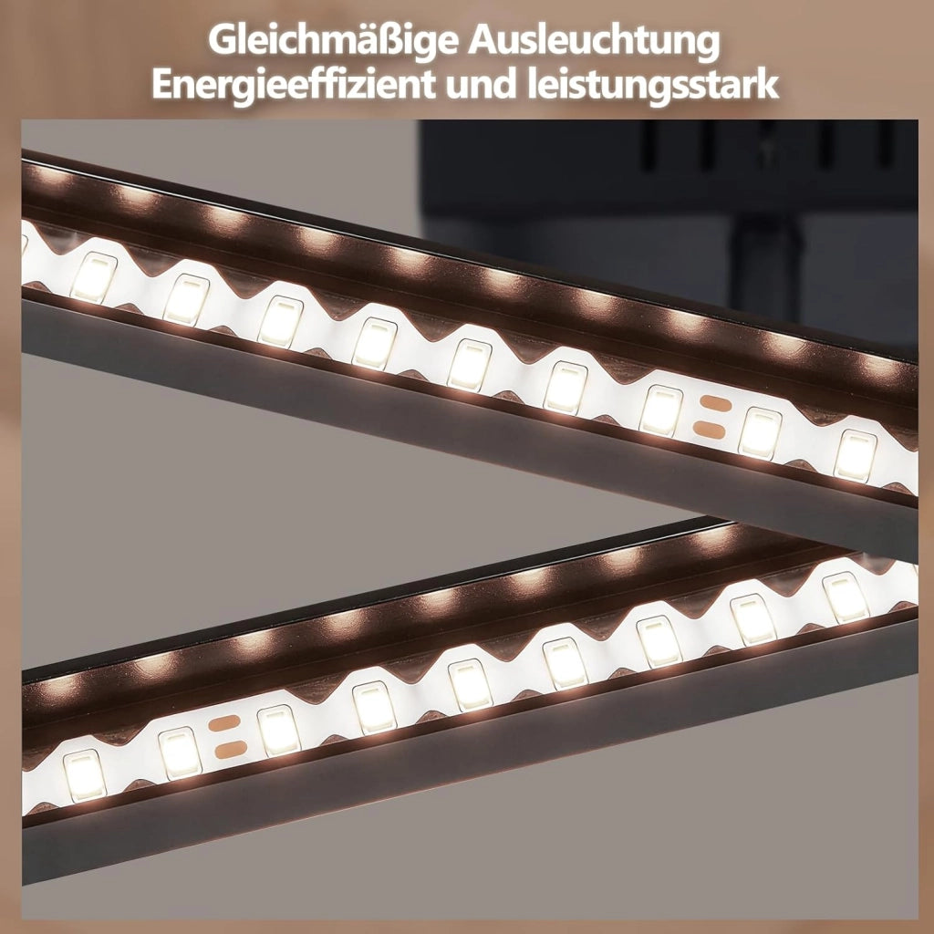 ZMH Plafoniera LED nera 24W 4000K moderna plafoniera quadrata per soggiorno camera da letto corridoio o ufficio