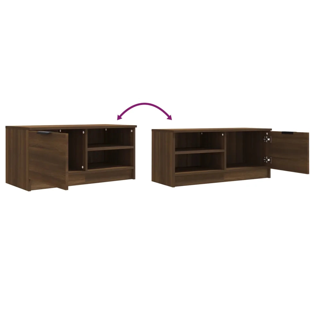 Mobili TV 2 pz Rovere Marrone 80x35x36,5cm in Legno Multistrato cod mxl 7556
