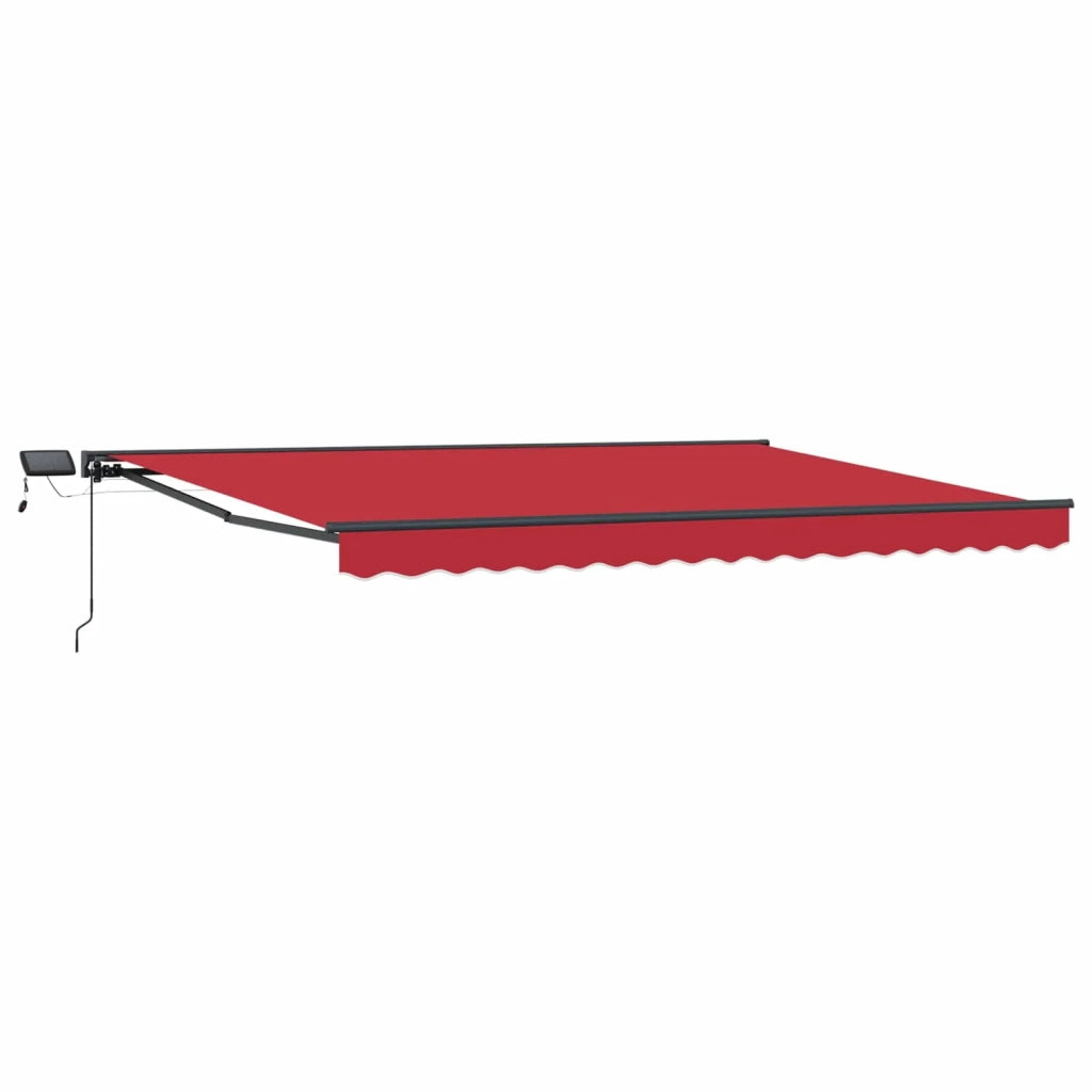 Cornice per Tenda Manuale con LED Rosso e Antracite 4 × 3 m 3420854