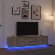 Mobile Porta TV con Luci LED Rovere Sonoma 193,5x41x50 cm 3328437