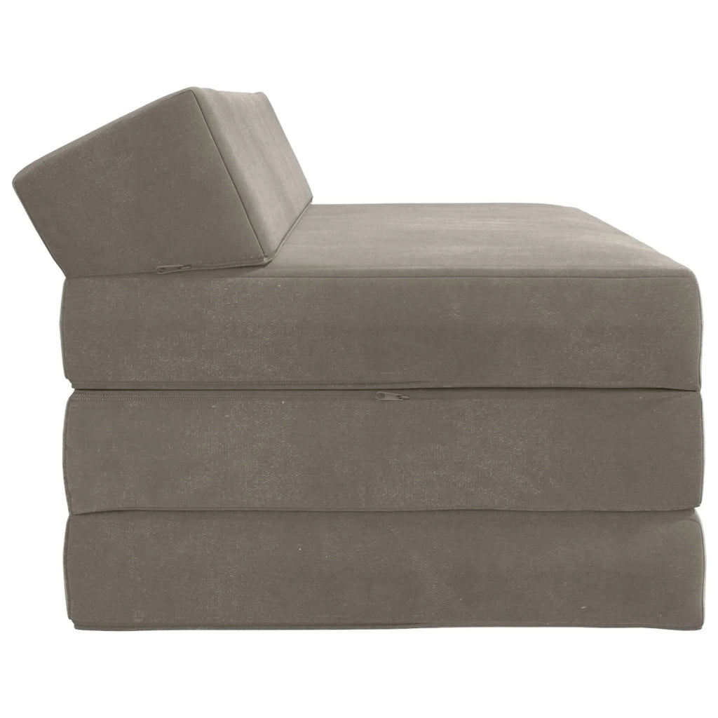 Divano Letto Pieghevole Grigio Chiaro 120 x 60 x 49 cm Tessuto 900041