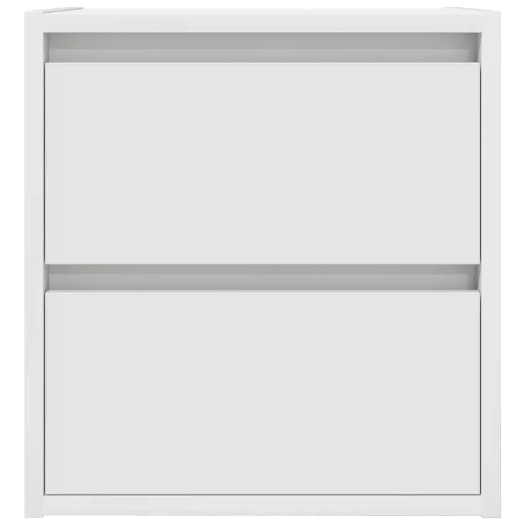 Comodino a Muro-Tavolino da notte sospeso Bianco 38x34x40 cm 803556