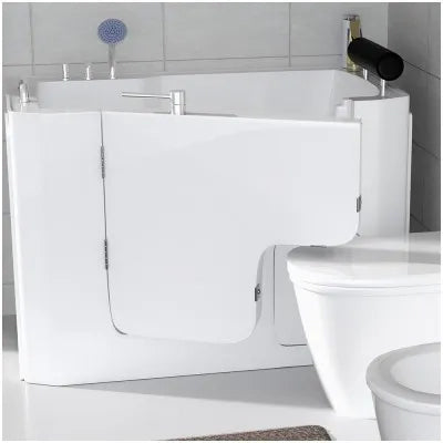 Vasca da bagno per anziani 130x90 porta con apertura esterna a sinistra