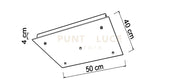 BASE-5RE N LED Base rettangolare 5 luci nero opaco l. 50cm led integrato