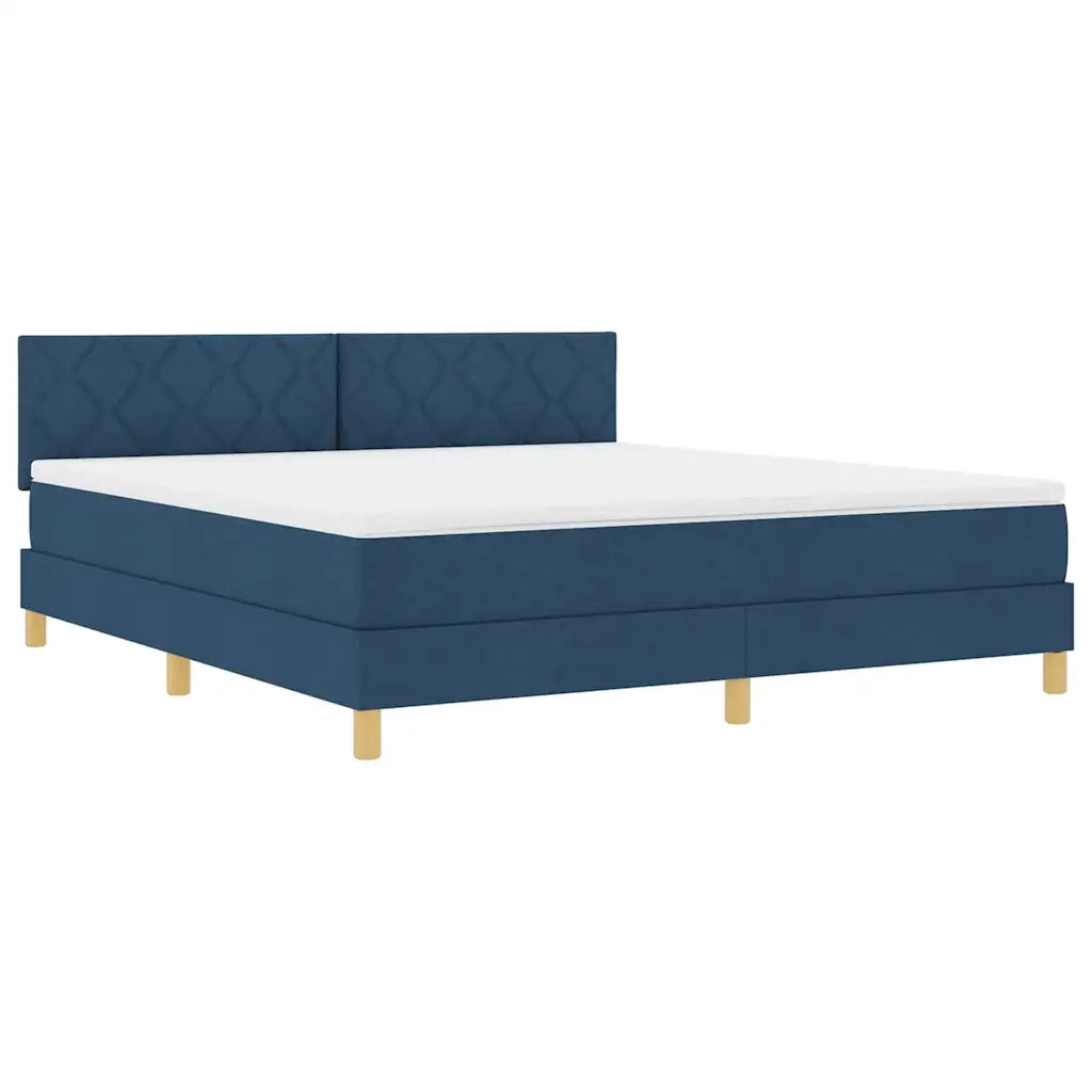 Letto a molle con cuscino con testiera Blu 180 x 200 cm Tessuto 3339020